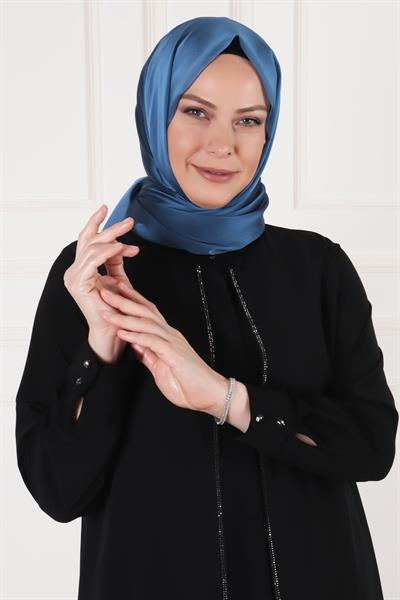 Selma Büyük Beden Sandy Şifon Taşlı Pantolonlu Takım