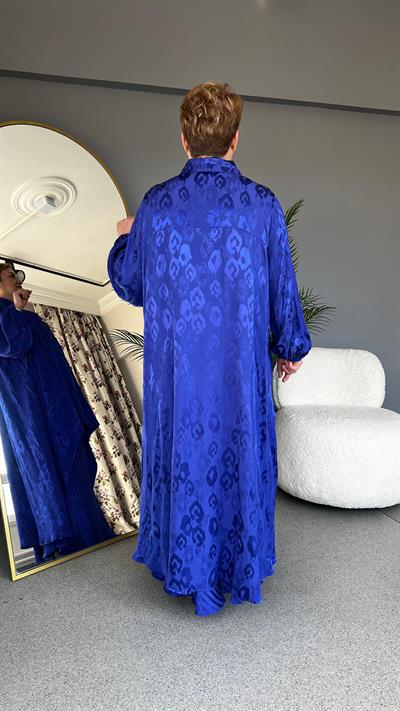 Selma Büyük Beden Saten Etekli Takım