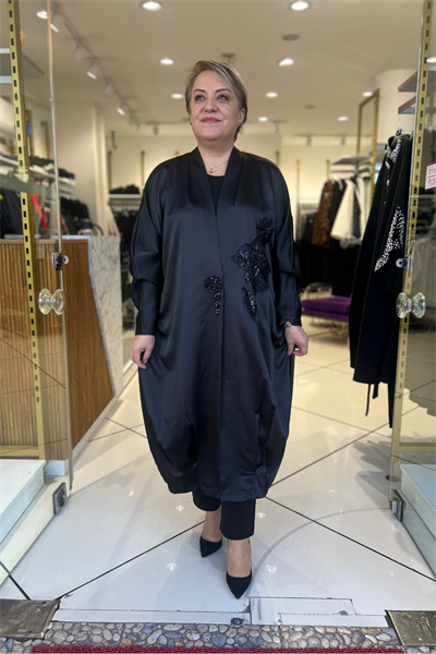 Selma Büyük Beden Saten Şık Kap