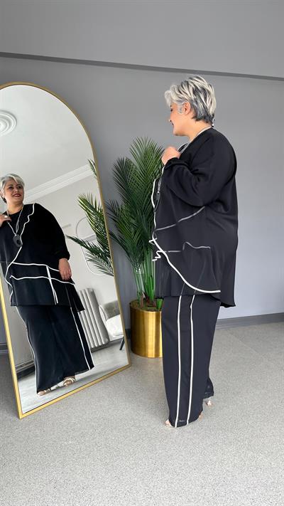 Selma Büyük Beden Şifon Alt-Üst Takım