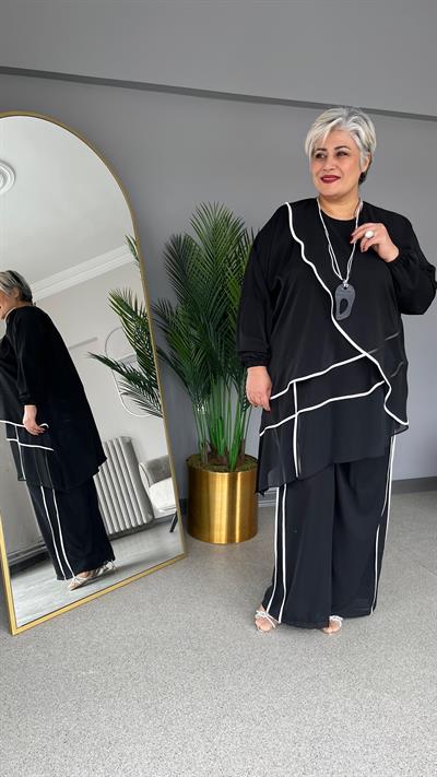 Selma Büyük Beden Şifon Alt-Üst Takım