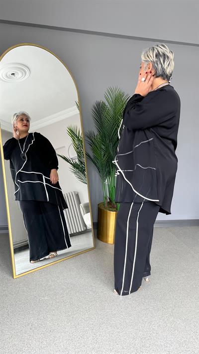 Selma Büyük Beden Şifon Alt-Üst Takım