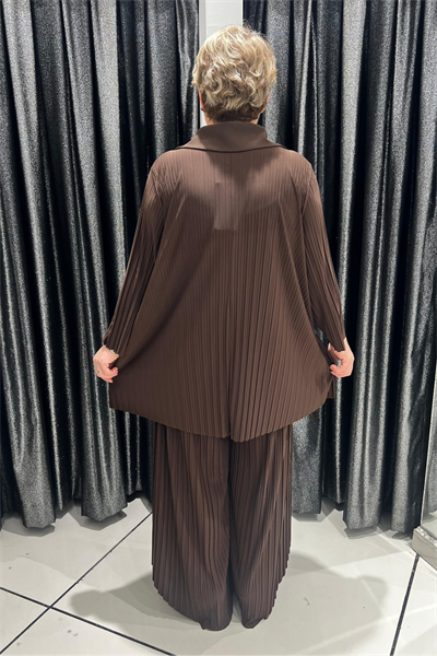Selma Büyük Beden Şık Alt Üst Pileli Takım