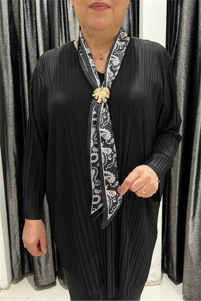 Selma Büyük Beden Şık Bluz - Fular Hediyeli