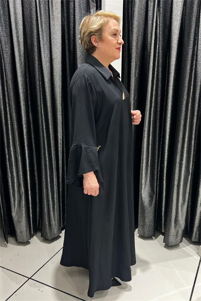 Selma Büyük Beden Şık Detaylı Elbise