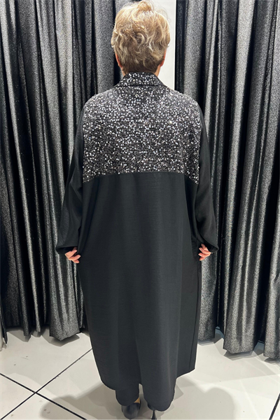 Selma Büyük Beden Şık Detaylı Hırka/Kap