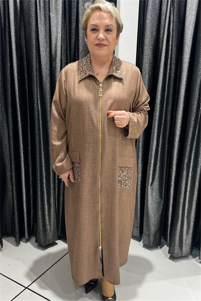 Selma Büyük Beden Şık Detaylı Hırka/Kap
