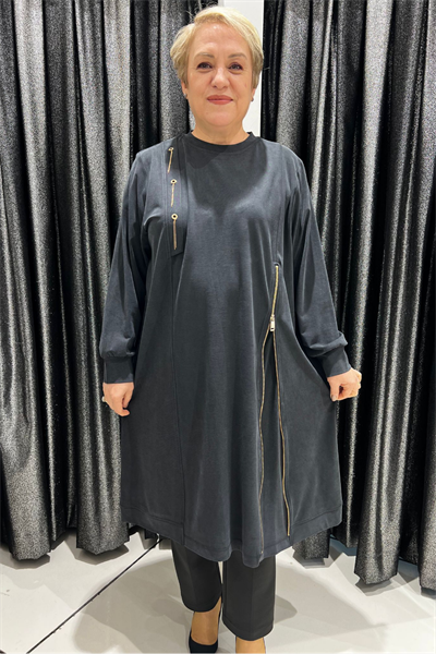 Selma Büyük Beden Şık Detaylı Tunik