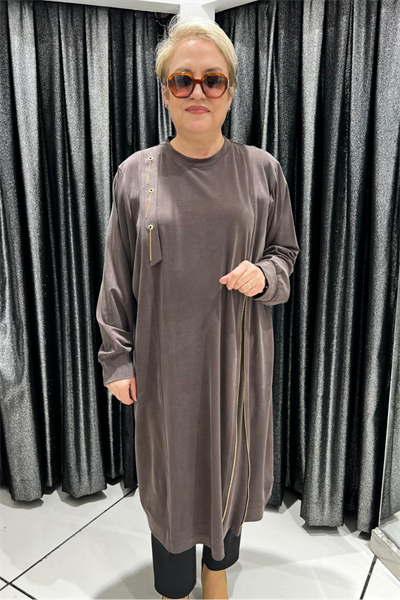 Selma Büyük Beden Şık Detaylı Tunik
