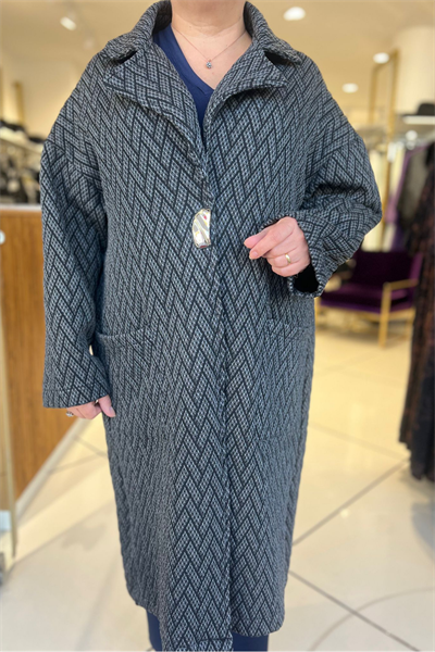 Selma Büyük Beden Şık Mont/Kaban