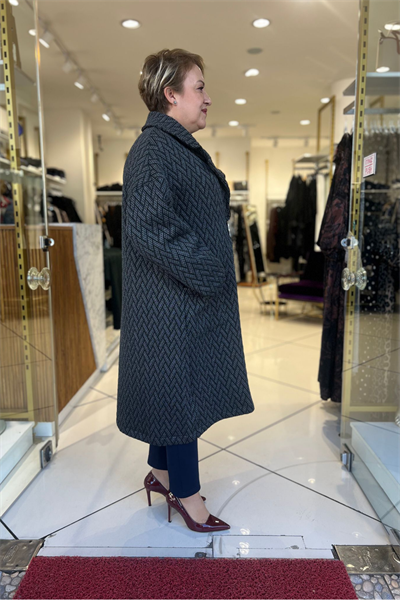 Selma Büyük Beden Şık Mont/Kaban