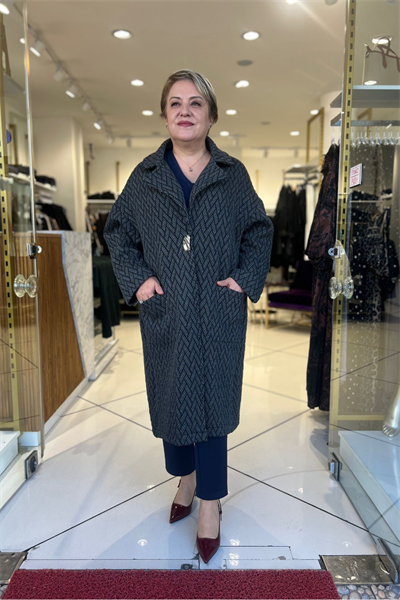 Selma Büyük Beden Şık Mont/Kaban