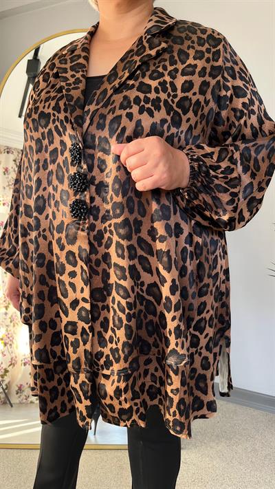 Selma Büyük Beden Şık Salaş Ceket