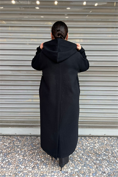 Selma Büyük Beden Şık Taş İşlemeli Kaban