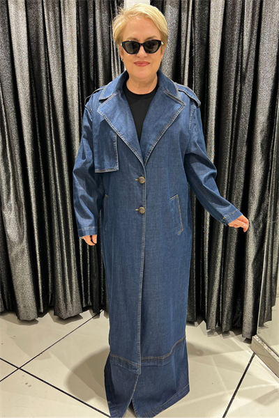 Selma Büyük Beden Şık Trençkot