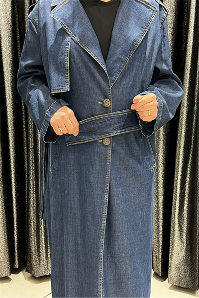 Selma Büyük Beden Şık Trençkot