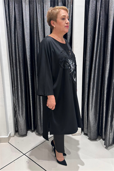 Selma Büyük Beden Şık Yarasa Kol Tunik/Elbise