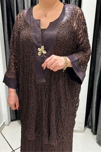 Selma Büyük Beden Siyah Dantel Tunik (Etek Dahil Değildir)