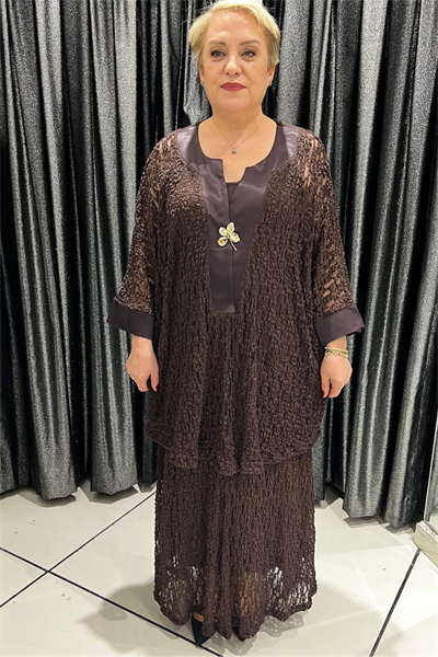 Selma Büyük Beden Siyah Dantel Tunik (Etek Dahil Değildir)