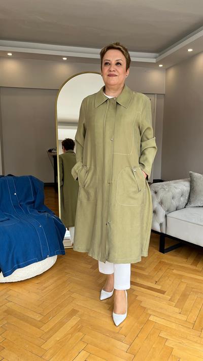 Selma Büyük Beden Spor Dikişli Kap