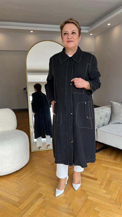 Selma Büyük Beden Spor Dikişli Kap