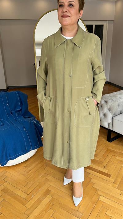 Selma Büyük Beden Spor Dikişli Kap