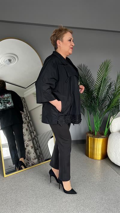 Selma Büyük Beden Spor Poplin Ceket