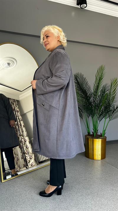 Selma Büyük Beden Süet Ceketli Takım (BT)