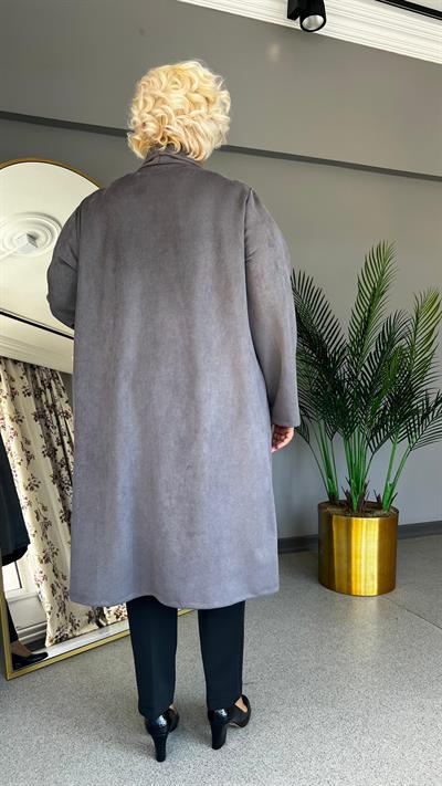 Selma Büyük Beden Süet Ceketli Takım (BT)