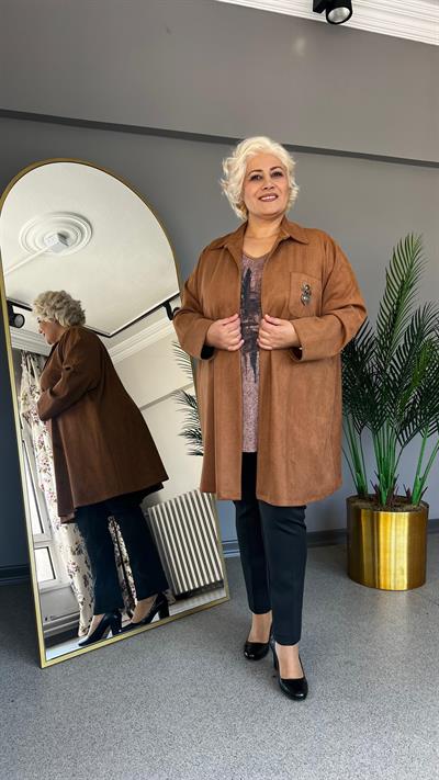 Selma Büyük Beden Süet Takım