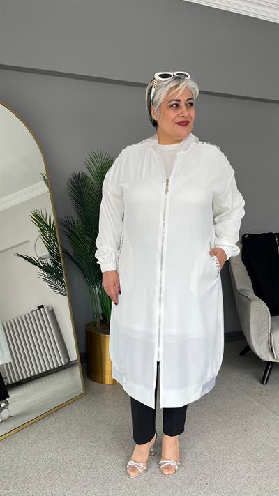 Selma Büyük Beden Taş İşlemeli Kap