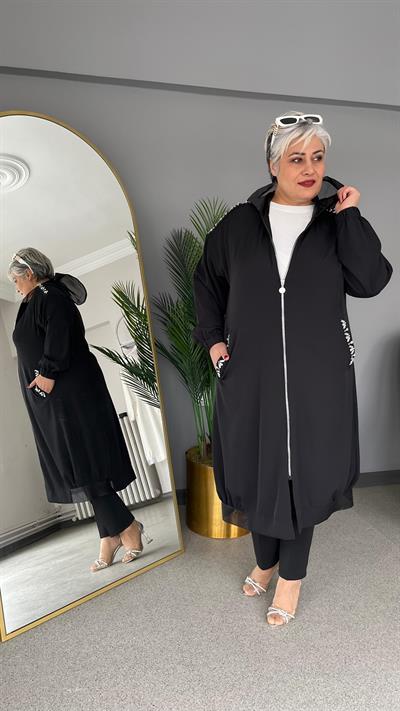 Selma Büyük Beden Taş İşlemeli Kap