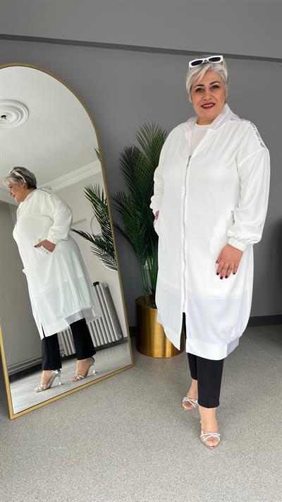 Selma Büyük Beden Taş İşlemeli Kap