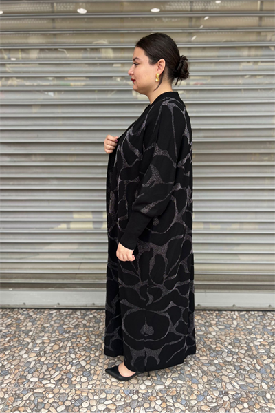 Selma Büyük Beden Tam Boy Tasarım Hırka