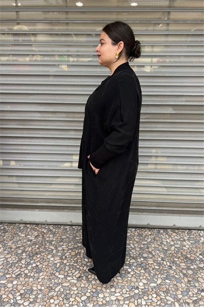 Selma Büyük Beden Tam Boy Tasarım Hırka