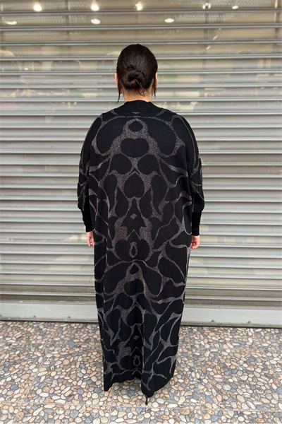 Selma Büyük Beden Tam Boy Tasarım Hırka