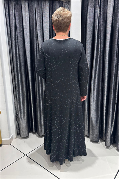 Selma Büyük Beden Taş Detaylı Elbise