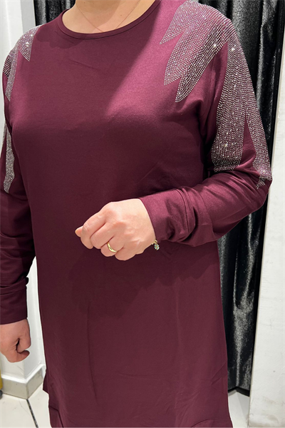 Selma Büyük Beden Taş Detaylı Takım