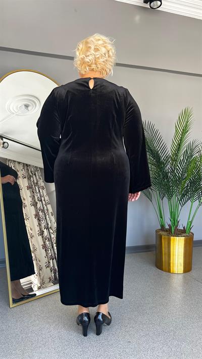 Selma Büyük Beden Taş İşlemeli Elbise