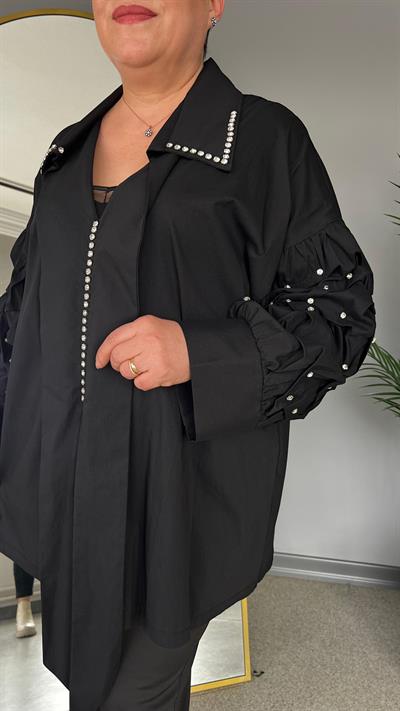 Selma Büyük Beden Taş İşlemeli Tunik