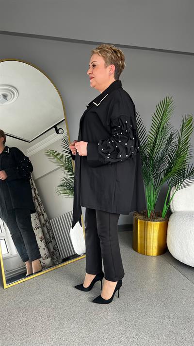 Selma Büyük Beden Taş İşlemeli Tunik