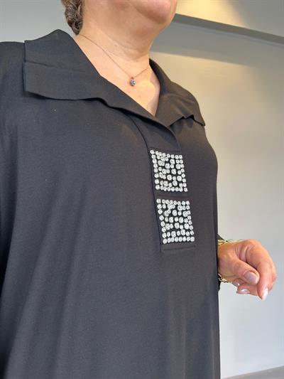 Selma Büyük Beden Taş İşlemeli Viskon Elbise