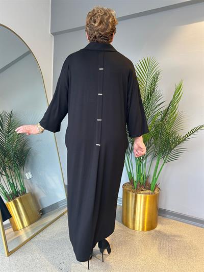 Selma Büyük Beden Taş İşlemeli Viskon Elbise