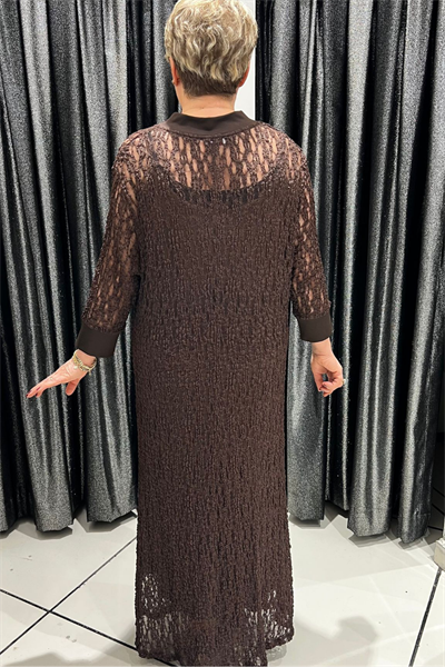 Selma Büyük Beden Tasarım Dantel Elbise