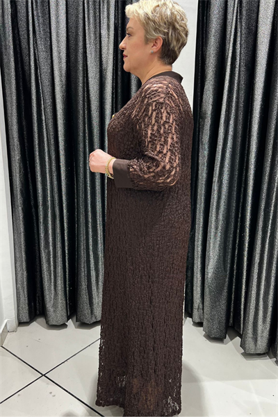 Selma Büyük Beden Tasarım Dantel Elbise