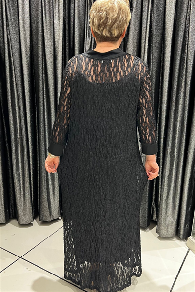 Selma Büyük Beden Tasarım Dantel Elbise