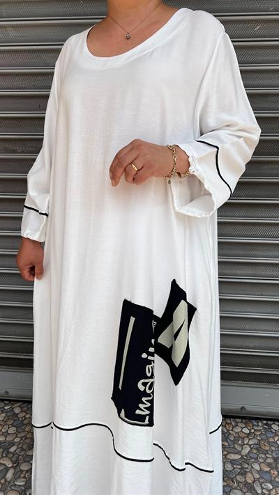 Selma Büyük Beden Tasarım Elbise