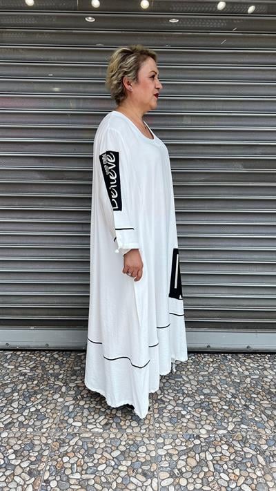 Selma Büyük Beden Tasarım Elbise