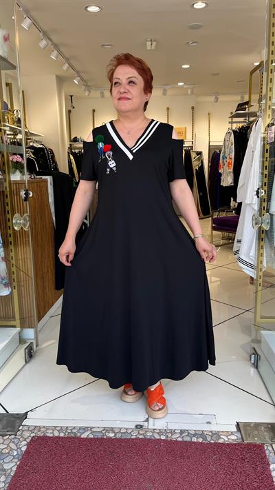 Selma Büyük Beden Tasarım Elbise