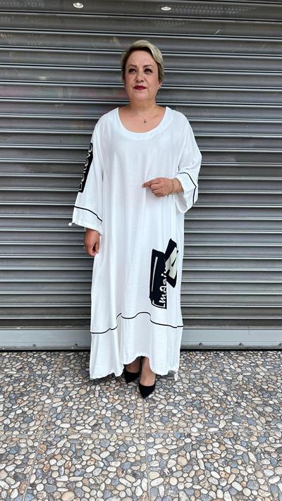 Selma Büyük Beden Tasarım Elbise